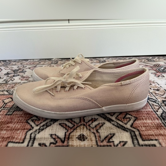 KEDS pale pink sparkle champion metallic sneakers size 7.5 ladies casual shoe - Picture 4 of 8